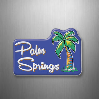 Palm Springs   Palm Tree Purple Background 3D Magnet