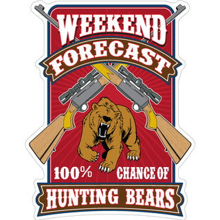 Weekend Forecast Bear Hunting Sticker