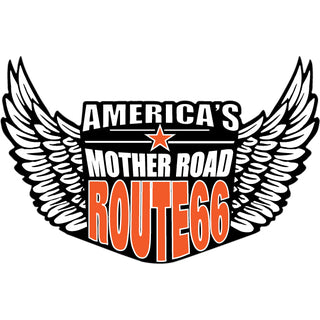 Route 66   America's Mother Road Wings Sticker