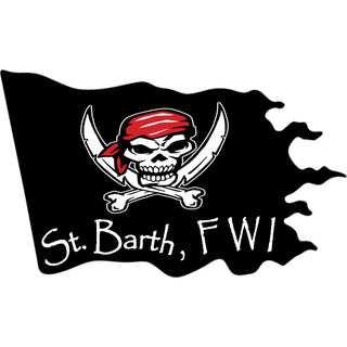 St Barth SBH Wavy Pirate Flag Sticker