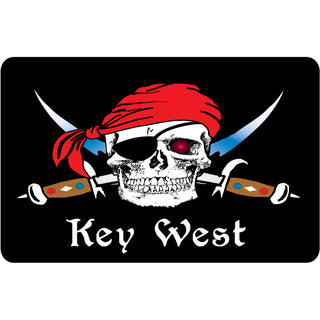 OK3 Key West Skull wit Crossing Swords Sticker