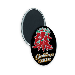 Gallup  New Mexico   Chili Peppers Bunch Oval Oval Badge Magnet