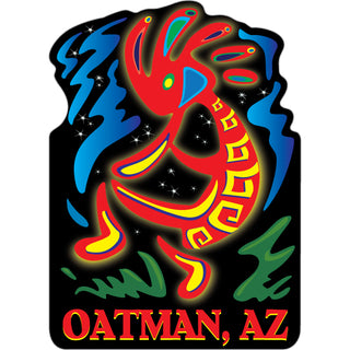 Oatman  AZ   Kokopelli Abstract Colors Sticker