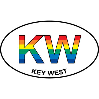 OK3 Key West KW Rainbow Oval Euro Sticker