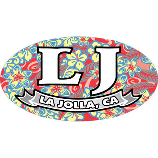OK4 La Jolla  CA Floral Euro (00115) Sticker