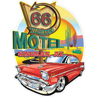 Kingman  Arizona   Retro Car Motel Sticker