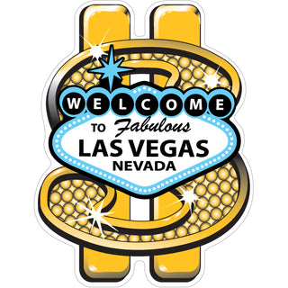 Las Vegas  NV   Welcome Dollar Sign Sticker