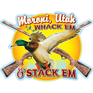 Moroni  Utah   Whack Em and Stack Em Sticker