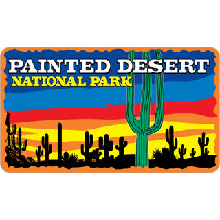Painted Desert National Park   Cactus Sunset Sticker