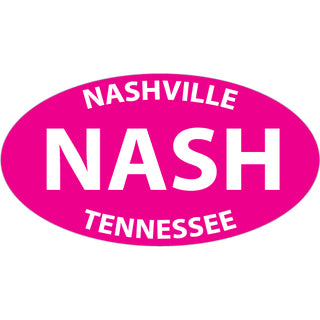 Nashville NASH Pink Euro Oval mini Sticker