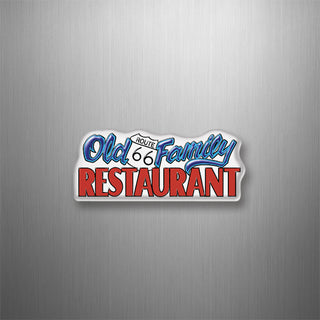 Old Route 66 Family Restaurant   Route 66 Old Family Restaurant Logo 3D Magnet