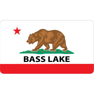 Bass Lake   California Flag Sticker