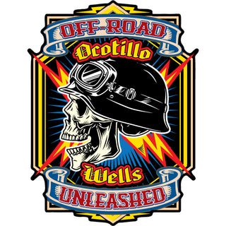 Ocotillo Wells   Off Road Unleashed Skull Sticker