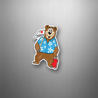 Yosemite Tourist Bear vertical Flexible Magnet