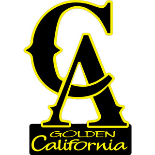 California   Yellow Black Letters Sticker