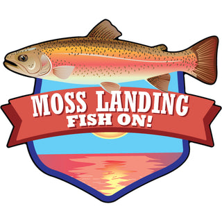 OK4 Moss Landing Fish On! Salmon Large Sticker Sticker