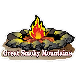 Great Smoky Mountains   Campfire Sticker
