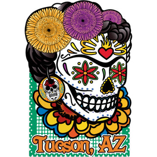 Tucson AZ Frida Skull Sticker