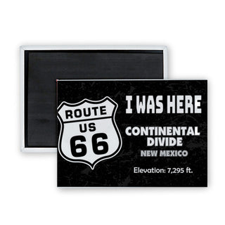 Continental Divide New Mexico I Was Here Route 66 Black & White Shield Rectangle Badge Magnet