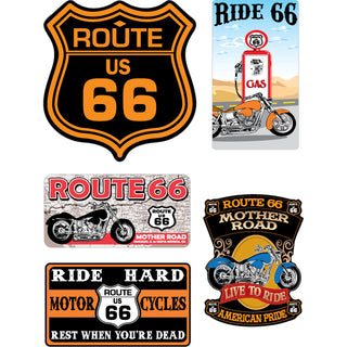 Route 66 Motorcycle Theme Sticker
