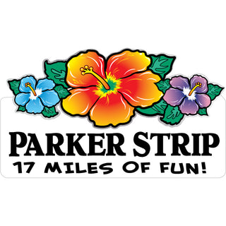 Parker Strip Triple Hibiscus  17 miles of fun Sticker