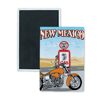 New Mexico Gas Pump Motorcycle Rectangle Badge Magnet