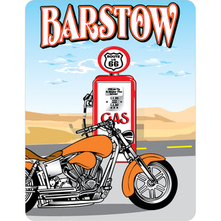 Barstow Route 66 Gas Pump & Motorcycle Sticker