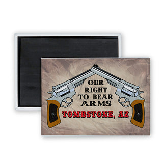 Tombstone  AZ   Pistols The Town Too Tough To Die Rectangle Badge Magnet