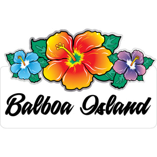 Balboa Island   Triple Hibiscus Sticker