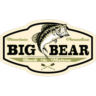 Big Bear   Back To Nature Fish Sticker