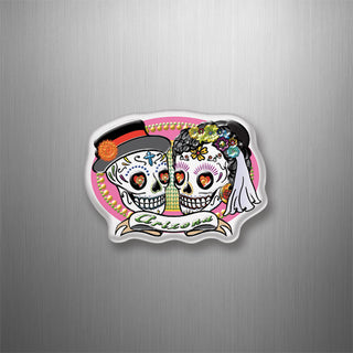 Arizona   Love Is Forever Skulls 3D Magnet