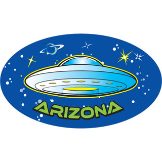 Arizona   Flying Saucer Oval Sticker