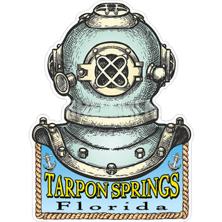 TARPON SPRINGS DIVE HELMET Sticker