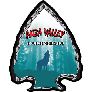 Anza Valley  California   Howling Wolf Arrowhead Sticker