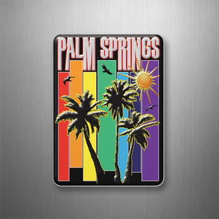 Palm Springs   Rainbow Color Bars 3D Magnet
