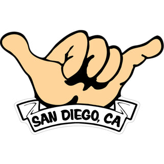 San Diego  CA   Hang Loose Hand Sticker