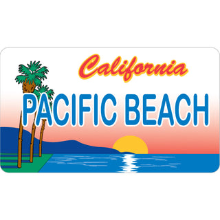 Pacific Beach License PlateV2   Pacific Beach License Plate Sticker