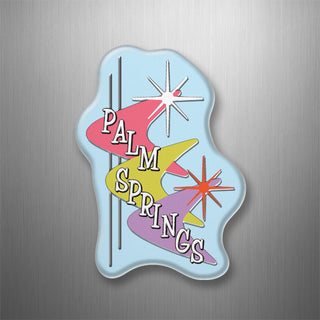 Palm Springs   Retro Boomerang 3D Magnet