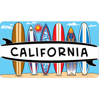 California 6 Surfboards Sticker