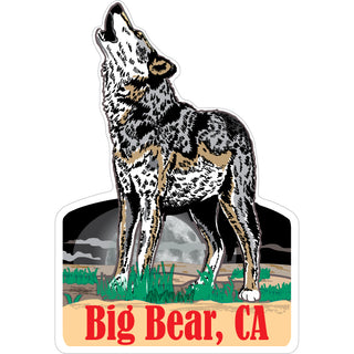 Big Bear  CA   Wolf Moon Sticker