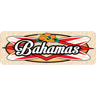 Bahamas crossing surfboards Sticker