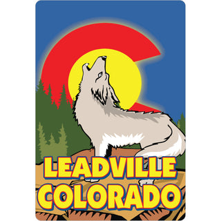 Colorado Coyote With C from Flag Sticker