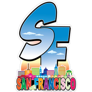 San Francisco   City Skyline Big Letters Sticker
