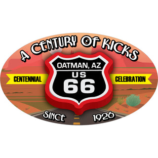 Oatman  AZ   A Century of Kicks Since 1926 Sticker
