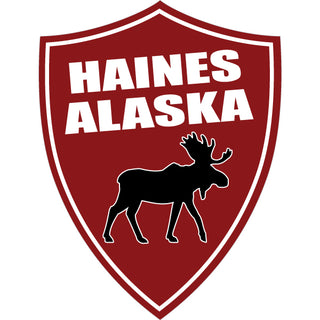 Haines Alaska Red Shield Moose Sticker