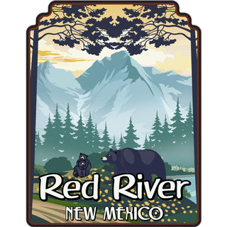 Red River  New Mexico   Vintage Bear Trail Mountain Sticker