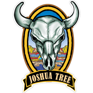 Joshua Tree  CA   Desert Scene Steer Skull Sticker