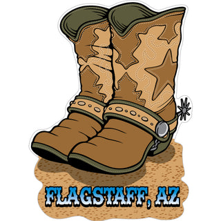 Flagstaff  Arizona   Cowboy Boots Sticker