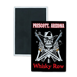 Prescott az skeleton crossing guns Rectangle Badge Magnet