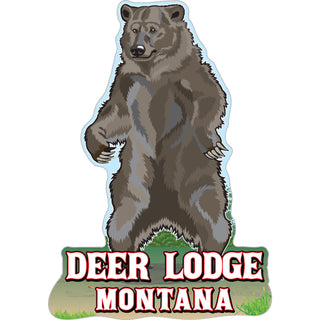 Deer Lodge  Montana   Bear Standing Sticker